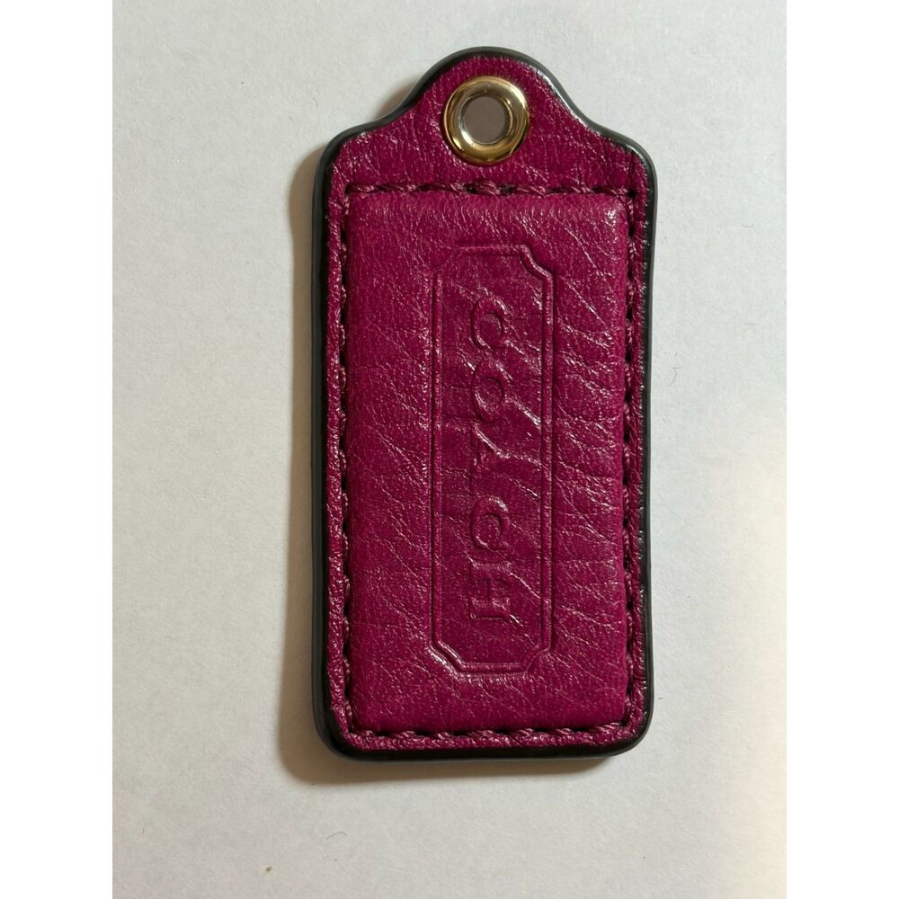 Coach Magenta Berry Pink Pebbled Leather Hangtag EUC
